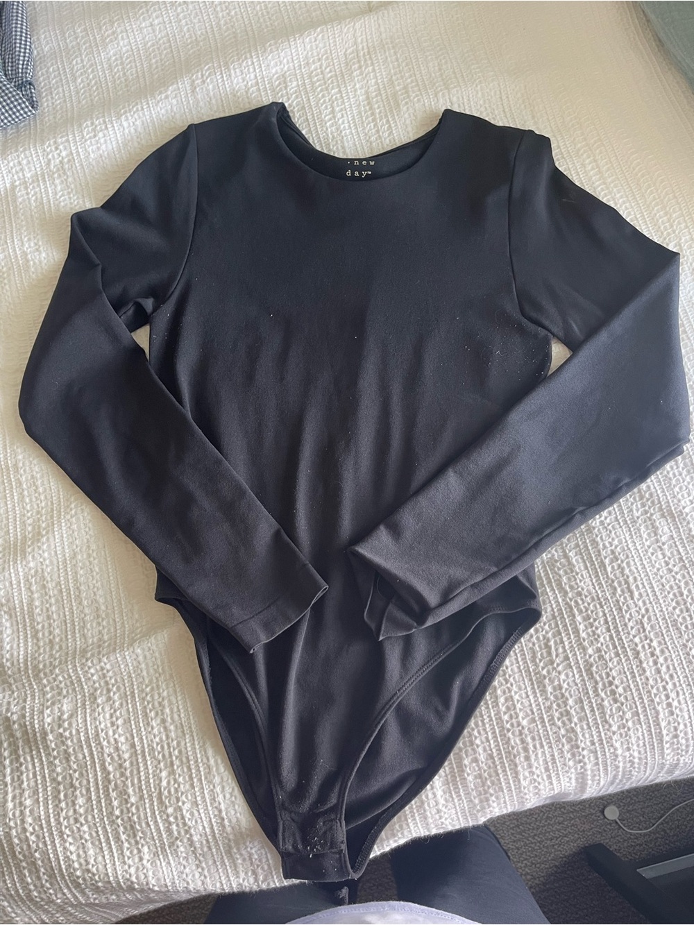 Women’s Black Long-Sleeve Bodysuit - A New Day Brand